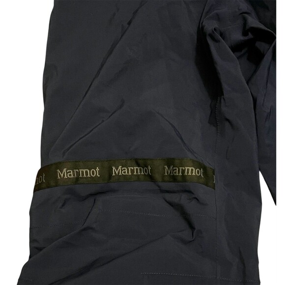 MARMOT Gore-Tex Snowboarding Pants Navy Blue Full Side Zip Knee Pads Women's Med - Picture 5 of 14